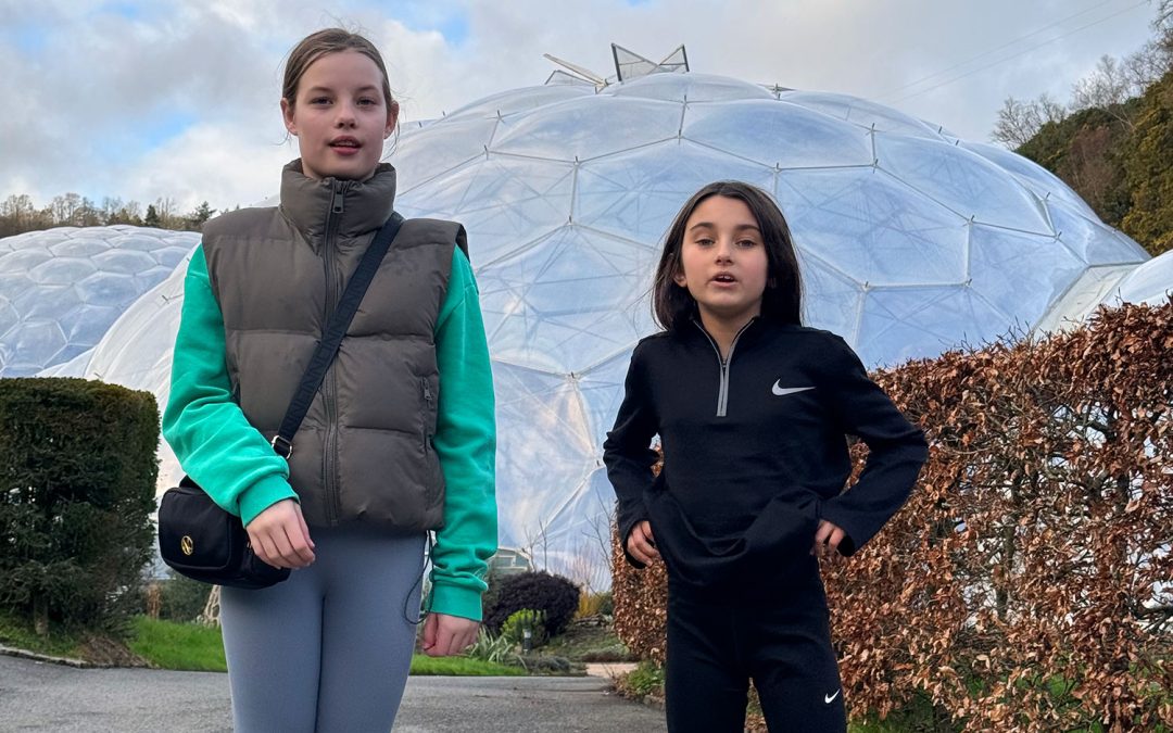 Harriet & I visit The Eden Project In The Winter
